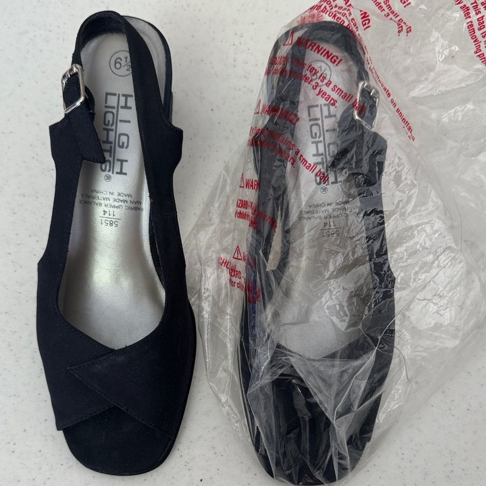 Black Women's Slingback Heels